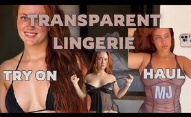 Redhead Transparent Lingerie, Dress & bikini - Try On Haul