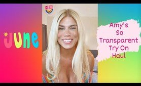 4K TRANSPARENT Rainbow Fishnet Try On Haul | Mini Skirt and Top Tryon| Over 40 Fit Mom Body