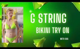 SEXY G-STRING Bikini TRY-ON Haul | CHEEKY Thong Bikini with Mirror View