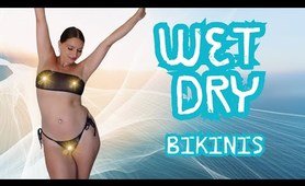 4K TRANSPARENT sheer bikini try on haul | WET vs DRY | with MIRROR VIEW