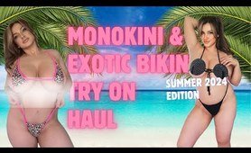 4K Monokini and Sling Bikini Try On Haul with Violet Dujour