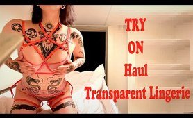 Transparent Lingerie Try On Haul Sheer Clothing and See through  2024