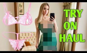 [4K] 2024 Sheer Lingerie Try-On Haul | Mirror View | Natural Petite Fashion
