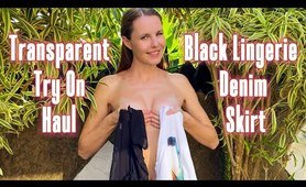 [4K] Transparent Black Lingerie Try-On Haul | Elena's Fashion Reviews
