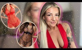 4k BEST Transparent Babydoll Lingerie Try-on with Mirror View 2024