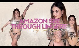 NATALIA REYNOLDS - CURVY SHEER SEE THROUGH AMAZON LINGERIE TRY ON HAUL