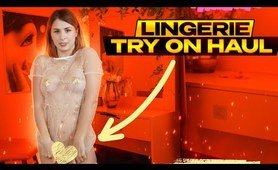 See through transparent lingerie try on haul! New lingerie vlog and thong try on haul pretty Alise