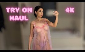 [4K Transparent Summer Clothes Try-on Haul 2024 | See-through Dresses