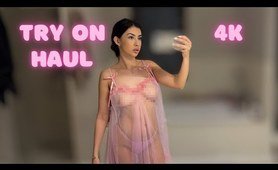 [4K Transparent Summer product Try-on Haul 2024 | See-through Dresses