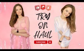 [4K] See-Through garment Try on Haul | Transparent Fabric & No Bra Trend