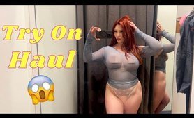 4K TRANSPARENT LINGERIE Try On | Oriana Blaze