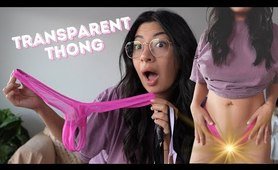 Transparent Thong Lingerie Try On Haul with Cami Strella | 4K 2024