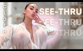 Transparent Lingerie Robe Try On Haul | NO BRA | See-Through Trend