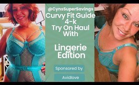 4K Transparent Lingerie Try On Haul  @Avidlove  Lingerie Set with Chain Mesh Bodysuit #plussized