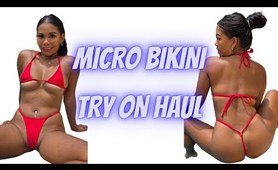 [4k] TRANSPARENT - Micro Bikini Try on Haul