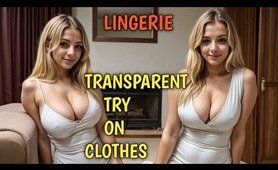 [4K] TRANSPARENT Robes TRY ON Haul with Mirror View! Try on lingerie |