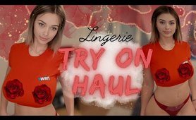 [4K] Red Lingerie Try On Haul | SURPRISE IN THE VIDEO!