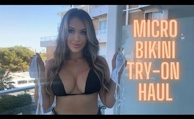 Micro-bikini outdoor try-on haul