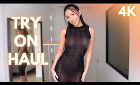 Transparent Try On Haul: Sheer Dress See Through TRY ON [4K]