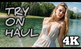 4K TRANSPARENT DRESSES Try On Haul on Natural Body | undergarment Try-On