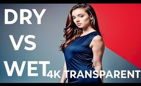 [4K]  | Transparent clothes | Try on Haul | Dry on Wet