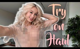 [4K] Try On Haul With Milla Snake | No Bra & No Panties 2024