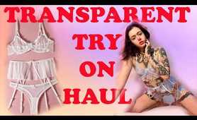 4K TRANSPARENT LINGERIE TRY ON  See through  | Close Ups | HAUL | No Bra Trend  2024