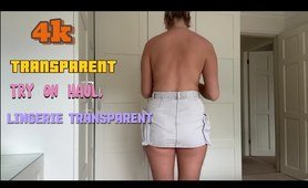 4k Transparent Fishnet Bikini TRY On| Transparent Try On Haul 2024 4k | 4k lingerie transparent 2024