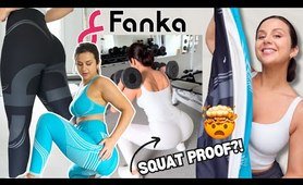 WHITE SQUAT PROOF LEGGINGS?!... FANKA yoga pants TRY ON HAUL sporty REVIEW! #leggings