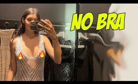 No Bra Try On Haul | Knitted Dresses Try On