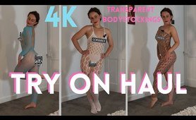 [4K] Mesh Bodysuit Transparent Try On | Try Ons With Poppy (2024)