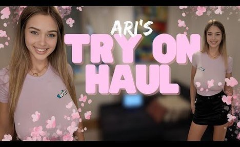 [4K] Clothing Haul With Ari | Splash Of Pink Transparent Try On (2024)