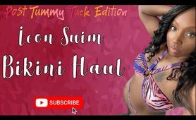 Icon Swim Cheeky two piece bathing suit Try On Haul: Post Tummy Tuck: Curvy chick Honest clothing haul #iconswim