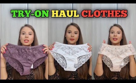 [4K] Try On Haul | Transparent Robe on blondy No Bra | 2024