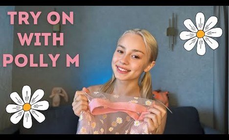 [4K] TryOn Haul: Wonderful Transparent Daisy Shirt | Polly M's Elegant Lingerie review