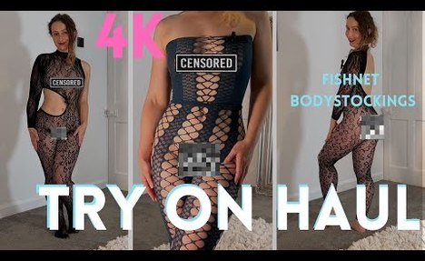 [4K] Transparent Fishnet Try On | Try Ons With Poppy (2024)