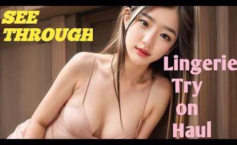 See-Through | Lingerie Try on Haul | Transparent garment & No Bra Trend [4K] New 2024