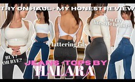 Halara // Try On Haul - Flare yoga pants + pretty Tops!