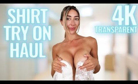 [4K] Try On Haul: No Bra : Wonderful Transparent Daisy Frock | No Bra review