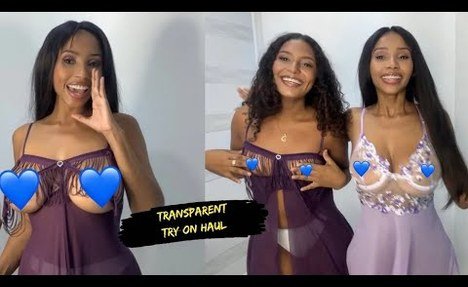 [4k] Transparent Lingerie Try On Haul | Seethroughtops | No Bra Challenge {2024}