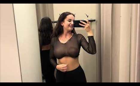 [4K] SUPER TRANSPARENT clothes Try On Haul in public