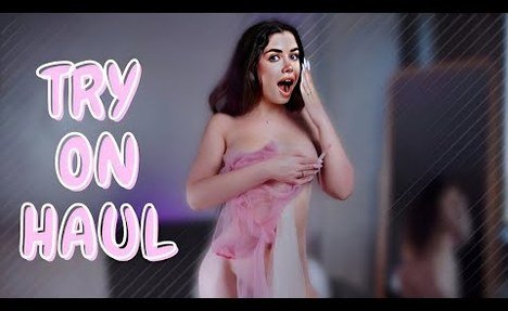 [4k] Transparent Try - on Haul with Jade | See Through Haul 2024 | black dress | Try On ella rose