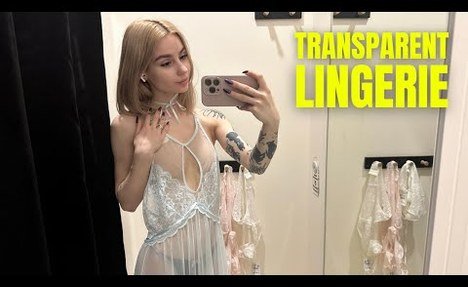 [4K] Transparent Lingerie Try on Haul | See-Through Fabric & No Bra Trend 2024