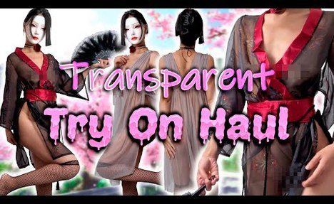 2024 | Try On Haul | Transparent chinese Dresses | No Bra | No Panties | Sheer Outfits | 4K