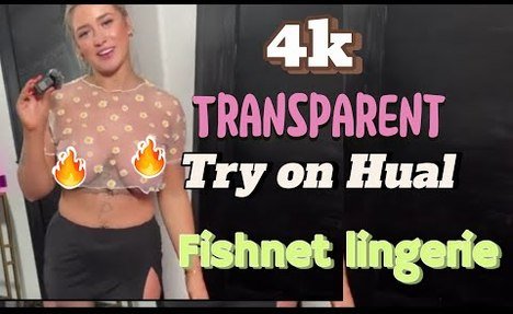 4K Transparent Fishnet  microkini TRY On| See-Through Try On Haul 2024 4k | 4k Transparent lingerie