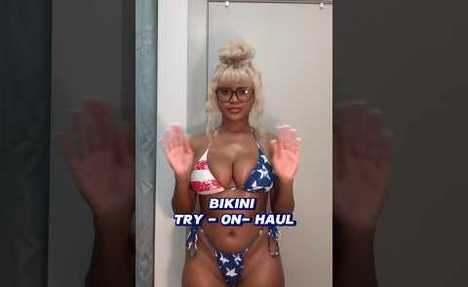 American Flag  microkini Try-On Haul