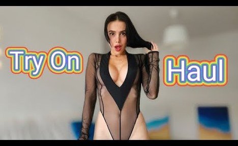 See-Through Try On Haul | Try-On Haul At The Mall 2024 | Micro  string bikini Try on haul