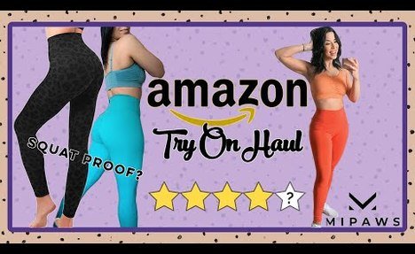 AMAZON yoga pants Try On Haul | My New Favorite Brand? | Mipaws Athletics vlog