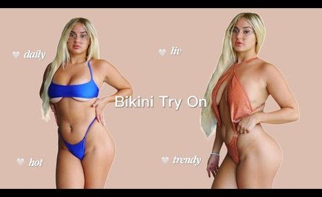 Micro  monokini Try On haul In 4k