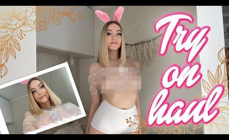 [4K] Transparent Try On Haul | See-Through Top | No Bra